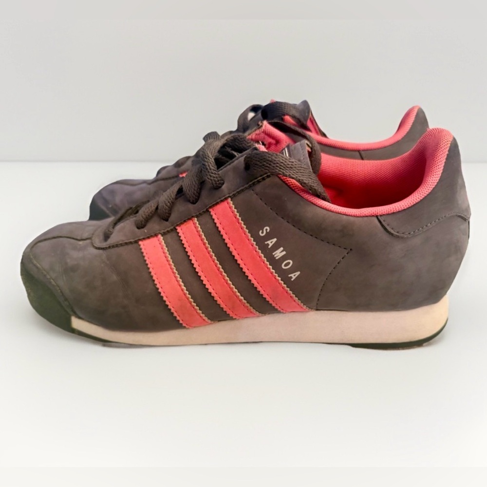 Adidas Women's Samoa Shoes Trefoil PYV 702001 Size 8 Gray/Pink